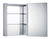 Whitehaus WHLED-1 Medicinehaus Single Mirrored Door Surface Mount Medicine Cabinet