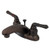 Kingston Brass Two Handle 4" Centerset Lavatory Faucet with Pop-Up Drain - Oil Rubbed Bronze KB625