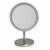 Whitehaus WHMR106-BN Round Freestanding Led 5X Magnified Mirror - Brushed Nickel