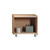 Whitehaus AECB38N Aeri Wood Cart with Two Shelves and Casters - Natural (Birchwood)