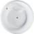 Vanity Art VA6810 Freestanding White Acrylic Bathtub and Hose 59 in. x 59 in x 24 in. - Round Shape