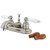 Kingston Brass Two Handle 4" Centerset Lavatory Faucet with Pop-Up Drain - Brushed Nickel/Polished Chrome KB607B