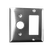 Amba Jeeves Double Gang Plate For Towel Warmer - 4 1/2" W x 4 1/2" H x 1/4" D - Oil Rubbed Bronze - AJ-DGP-O