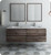 Fresca FVN31-3030ACA Formosa 60" Wall Hung Double Sink Modern Bathroom Vanity w/ Mirrors - Acacia Wood