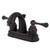 Kingston Brass Two Handle 4" Centerset Lavatory Faucet with Pop-Up Drain - Oil Rubbed Bronze KB5615BL