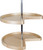 Hardware Resources 28 Inch Kidney Banded Lazy Susan Set with Twist and Lock Adjustable Pole - BLSK228-SET