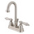 Kingston Brass Two Handle 4" Centerset Lavatory Faucet with Pop-Up Drain Drain - Brushed Nickel KB3618AL