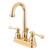 Kingston Brass Two Handle 4" Centerset Lavatory Faucet with Pop-Up Drain Drain - Polished Brass KB3612BL