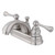 Kingston Brass Two Handle 4" Centerset Lavatory Faucet with Pop-Up Drain - Satin Nickel KB3608BL