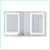 Krugg 3 Door Mirror Medicine Cabinet 60 Inch W x 36 Inch w/Dimmer & Defogger - Left Hinge on Middle Door - Svange6036DLLR