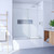 DreamLine SHDR-1960580L-04 Mirage-X 56-60 in. W x 58 in. H Frameless Sliding Tub Door in Brushed Nickel; Left Wall Installation