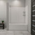 DreamLine SHBW-1360603-01 QWALL-Tub 56-60 in. W x 28-32 in. D x 60 in. H Acrylic Backwall Kit In White