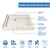 DreamLine DLT-1032320-22 SlimLine 32 in. D x 32 in. W x 2 3/4 in. H Corner Drain Double Threshold Shower Base in Biscuit