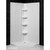 DreamLine DL-6040C-01 36 in. x 36 in. x 75 5/8 in. H Neo-Angle Shower Base and QWALL-2 Acrylic Corner Backwall Kit in White