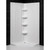 DreamLine DL-6042C-01 40 in. x 40 in. x 75 5/8 in. H Neo-Angle Shower Base and QWALL-2 Acrylic Corner Backwall Kit in White