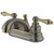 Kingston Brass Two Handle 4" Centerset Lavatory Faucet with Pop-Up Drain - Brushed Nickel/Polished Brass KB2609AL