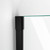 DreamLine D12430572-09 Unidoor-X 60 1/2-61 in. W x 72 in. H Frameless Hinged Shower Door in Satin Black