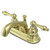 Kingston Brass Two Handle 4" Centerset Lavatory Faucet with Pop-Up Drain - Polished Brass KB2602AL
