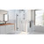 DreamLine D1282272-09 Unidoor-X 56-56 1/2 in. W x 72 in. H Frameless Hinged Shower Door in Satin Black