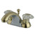 Kingston Brass Two Handle 4" Centerset Lavatory Faucet with Pop-Up Drain - Polished Brass KB2152B