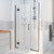 DreamLine D1293072-09 Unidoor-X 65-65 1/2 in. W x 72 in. H Frameless Hinged Shower Door in Satin Black