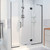 DreamLine D3231472R-09 Unidoor-X 61-61 1/2 in. W x 72 in. H Frameless Hinged Shower Door in Satin Black