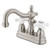 Kingston Brass Two Handle 4" Centerset Lavatory Faucet with Pop-Up Drain Drain - Brushed Nickel KB1608PX