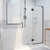DreamLine D3242434R-09 Unidoor-X 72-72 1/2 in. W x 72 in. H Frameless Hinged Shower Door in Satin Black