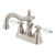 Kingston Brass Two Handle 4" Centerset Lavatory Faucet with Pop-Up Drain Drain - Brushed Nickel KB1608PL