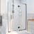 DreamLine D3250672R-09 Unidoor-X 55-55 1/2 in. W x 72 in. H Frameless Hinged Shower Door in Satin Black