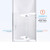 DreamLine D3250672R-09 Unidoor-X 55-55 1/2 in. W x 72 in. H Frameless Hinged Shower Door in Satin Black