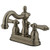 Kingston Brass Two Handle 4" Centerset Lavatory Faucet with Pop-Up Drain Drain - Satin Nickel KB1608AL