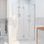 DreamLine D32772R-04 Unidoor-X 51 in. W x 72 in. H Frameless Hinged Shower Door in Brushed Nickel