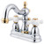 Kingston Brass Two Handle 4" Centerset Lavatory Faucet with Pop-Up Drain Drain - Polished Chrome/Polished Brass KB1604PX