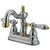 Kingston Brass Two Handle 4" Centerset Lavatory Faucet with Pop-Up Drain Drain - Polished Chrome/Polished Brass - KB1604AL