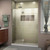 DreamLine D32972L-04 Unidoor-X 53 in. W x 72 in. H Frameless Hinged Shower Door in Brushed Nickel