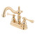 Kingston Brass Two Handle 4" Centerset Lavatory Faucet with Pop-Up Drain Drain - Polished Brass KB1602BL