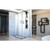 DreamLine SHDR-3230343-04 Linea Two Adjacent Frameless Shower Screens 34 in. and 30 in. W x 72 in. H, Open Entry Design in Brushed Nickel