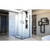 DreamLine SHDR-3230343-09 Linea Two Adjacent Frameless Shower Screens 34 in. and 30 in. W x 72 in. H, Open Entry Design in Satin Black