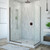 DreamLine SHDR-3234342-06 Linea Two Individual Frameless Shower Screens 34 in. W x 72 in. H each, Open Entry Design in Oil Rubbed Bronze