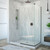 DreamLine SHDR-3234343-06 Linea Two Adjacent Frameless Shower Screens 34 in. W x 72 in. H each, Open Entry Design in Oil Rubbed Bronze