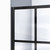 DreamLine SHDR-3234721-86 French Linea Avignon 34 in. W x 72 in. H Single Panel Frameless Shower Door, Open Entry Design in Satin Black