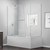 DreamLine SHDR-3448580-RT-01 Aqua Ultra 57-60 in. W x 30 in. D x 58 in. H Frameless Hinged Tub Door with Return Panel in Chrome