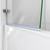 DreamLine SHDR-3534586-EX-04 Aqua Uno 56-60 in. W x 58 in. H Frameless Hinged Tub Door with Extender Panel in Brushed Nickel