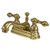 Kingston Brass Two Handle 4" Centerset Lavatory Faucet with Brass Pop-Up Drain - Polished Brass KS3602AL