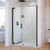 DreamLine SHDR-4335300-09 Elegance-LS 63 3/4 - 65 3/4 in. W x 72 in. H Frameless Pivot Shower Door in Satin Black