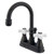 Kingston Brass Two Handle 4" Centerset Lavatory Faucet with Brass Pop-Up Drain - Oil Rubbed Bronze KS2615PX