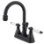 Kingston Brass Two Handle 4" Centerset Lavatory Faucet with Brass Pop-Up Drain - Oil Rubbed Bronze KS2615PL
