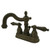Kingston Brass Two Handle 4" Centerset Lavatory Faucet with Brass Pop-Up Drain - Oil Rubbed Bronze KS1605AL