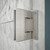 DreamLine SHEN-24370300-04 Unidoor Plus 37 in. W x 30 3/8 in. D x 72 in. H Frameless Hinged Shower Enclosure, Clear Glass, Brushed Nickel